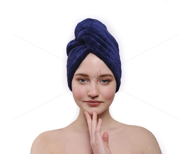 Double Sided Terry 450 GSM - Premium Hair Towel Turban, Higher Absorbency, Pure Cotton [HW1001]