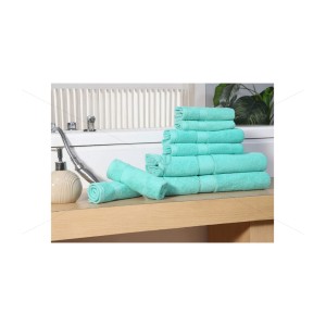 Bulk Buying - 8 Pc Towel 500 GSM, Premium, 100% Natural Ring-Spun Double ply Cotton Yarn, Soft, Extra Absorbent & Durable, Quick-Dry (Premium Pack of 8 Pcs Towel Set, Fresh Aqua), Elysian [BBT1050]