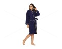Bulk Buying - Unisex Bathrobe (S/M) 380 GSM, Premium Shawl Collar, Double Sided Terry, Higher Absorbency -100% Pure Cotton, Navy Blue, Celestial [BBR1005]