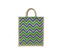 Multi Utility Lunch Bag - Colourful Abstract Design with Zipper (12 X 5 X 14 inches)