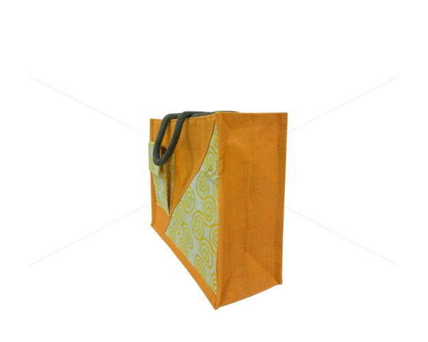 Multi Utility Bag - A super looking jute hand bag with phone pouch and zipper (12 x 5 x 14 inches)