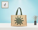Lunch Bag - A classic jute bag with a simple spiral designs with unique magnitude (14 x 5 x 10 inches)