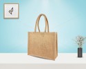Utility Bag - A plain elegant jute bag with sturdy handles (12 x 5 x 10 inches)