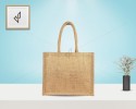 Utility Bag - A plain elegant jute bag with sturdy handles (12 x 5 x 10 inches)