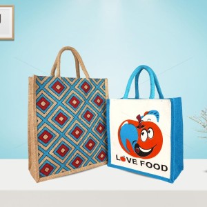 Set of 2 - A combo of a jute and a canvas bag - CB018