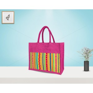 Set of 2 - A stylish combo of a jute and a canvas bag - CB022