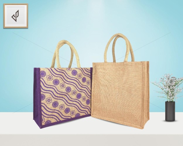 Set of 2 - A simple combo of jute bags - CB024