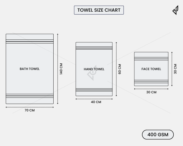 Zero Twist - Bath Towel, 400 GSM (1 Bath Towel, Violet Blue) [T1103]