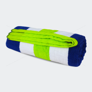 Striped - Bath Towel, 500 GSM (1 Bath Towel, Mix of White,Blue & Green) [T1117]