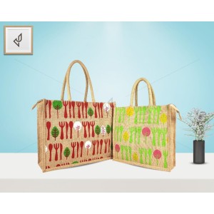 Set of 2 - A combo of jute bags suitable for daily utility - CB029