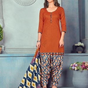 Classy Cotton Unstitched Dress Material - W1154