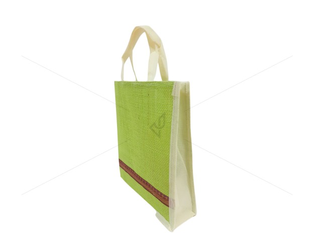 Bulk Buying - Small Gift Bags / Tambulam Bags for Auspicious Occasions / Navarathri - Random Colour And Border Zari With Velcro And Plain Colour Handle (10 X 3 X 11 inches)